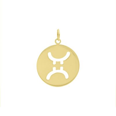 Pingente De Ouro 18k Signo Gêmeos - 103107 - Fábrica do Ouro ®️