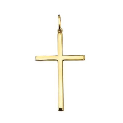 Pingente De Ouro 18k Cruz lisa - 103394 - Fábrica do Ouro ®️
