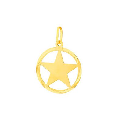 Pingente De Ouro 18k Pentagrama De 11mm - 103061 - Fábrica do Ouro ®️