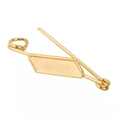 Alfinete de Ouro 18k com plaquinha - 102601 - Fábrica do Ouro ®️