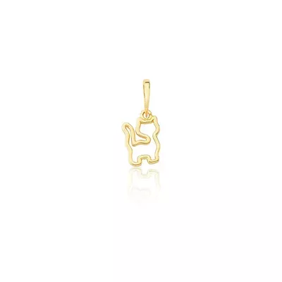 Pingente De Ouro 18k Gatinho Vazado - 101924 - Fábrica do Ouro ®️