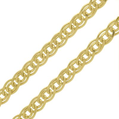 Corrente De Ouro 18k Romana De 5,0mm Com 50cm - 101739 - Fábrica do Ouro ®️