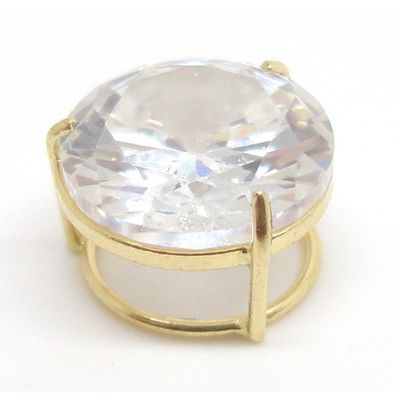 Pingente Ponto De Luz De Ouro 18k Com Zircônia De 5mm