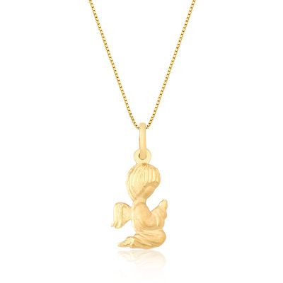 Pingente De Ouro 18k Anjinho 15mm