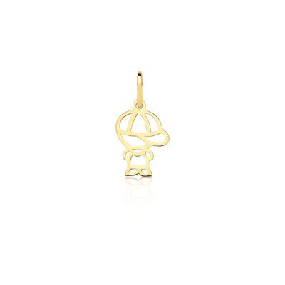 Pingente De Ouro 18k Menino Com Boné De 12mm - 101888 - Fábrica do Ouro ®️