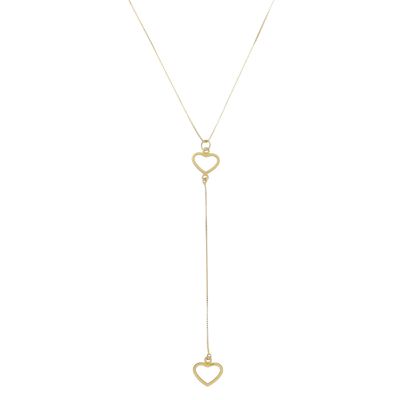 Corrente De Ouro 18k Veneziana De 0,5mm Com 45cm Com Pingente De Coraç... - Fábrica do Ouro ®️