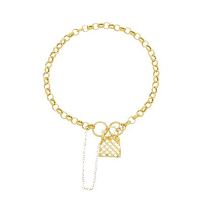 Pulseira De Ouro 18k Elo Português com Bolsa Pequena com 18cm - 103531 - Fábrica do Ouro ®️