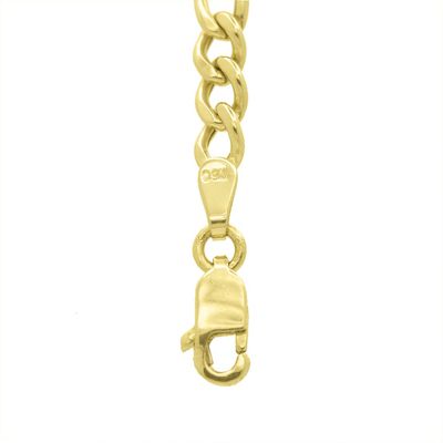 Pulseira De Ouro 18k Groumet 3x1 De 3,0mm Com 21cm