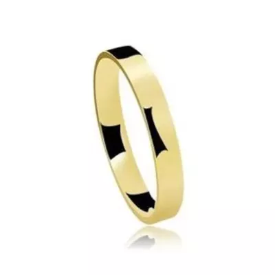 Aliança Individual De Ouro 18k Fio Quadrado De 2mm - 102569 - Fábrica do Ouro ®️