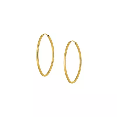 Brinco De Ouro 18k Argola Oval Slim Pp - 100581 - Fábrica do Ouro ®️