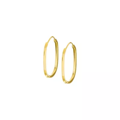 Brinco De Ouro 18k Argola Hexágono Fio redondo P - 103037 - Fábrica do Ouro ®️