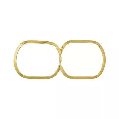 Brinco De Ouro 18k Argola Ovalada Plus M