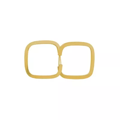 Brinco De Ouro 18k Argola Quadrada Plus P - 103017 - Fábrica do Ouro ®️