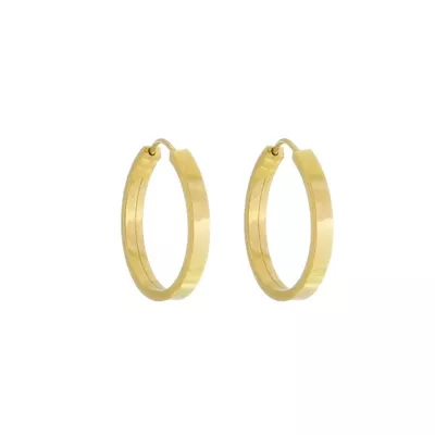 Brinco De Ouro 18k Argola Simples - 103528 - Fábrica do Ouro ®️