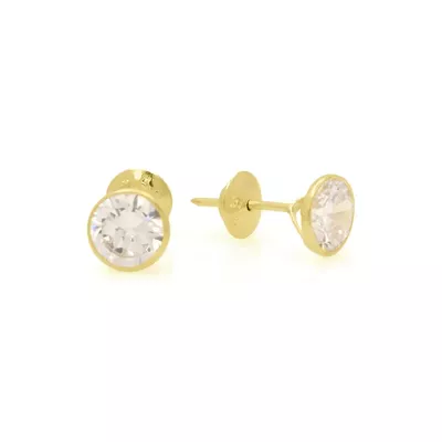 Brinco De Ouro 18k Áurea 5,0mm - 103213 - Fábrica do Ouro ®️