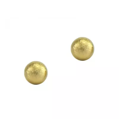 Brinco De Ouro 18k Bolinha 3mm - Fosca - 100053 - Fábrica do Ouro ®️