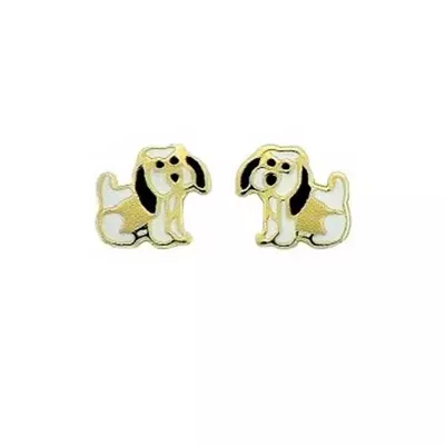 Brinco De Ouro 18k Cachorrinho - 100587 - Fábrica do Ouro ®️