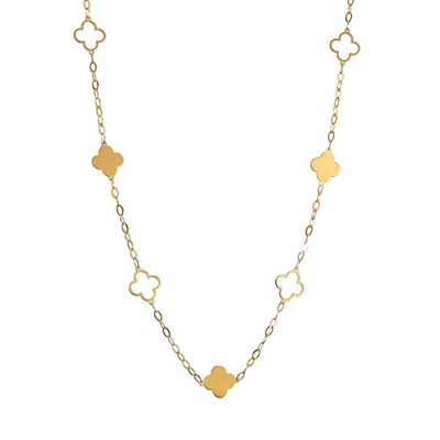 Corrente De Ouro 18k Trevo Com 50cm - 103651 - Fábrica do Ouro ®️