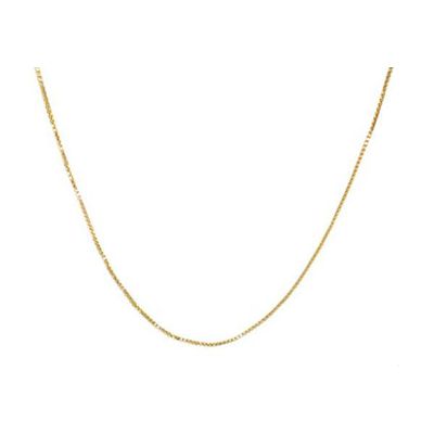 Corrente De Ouro 18k Veneziana De 0,5mm Com 45cm