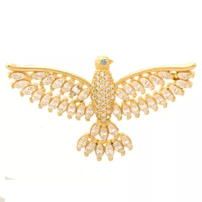 Pingente De Ouro 18k Espírito Santo Com Zircônias - 101644 - Fábrica do Ouro ®️
