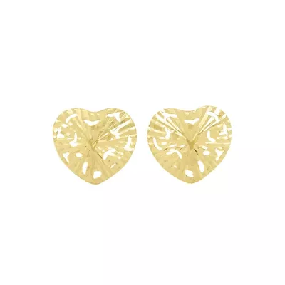 Brinco De Ouro 18k Coração Estelar