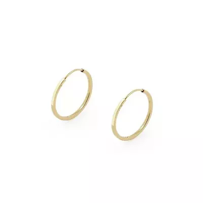 Brinco De Ouro 18k Slim Argola Redonda PP - 102866 - Fábrica do Ouro ®️