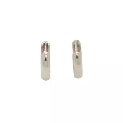Brinco De Ouro Branco 18k Argola Luar G - 103319 - Fábrica do Ouro ®️