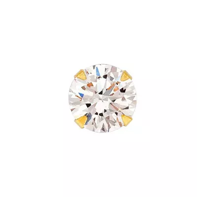 Brinco Masculino Individual De Ouro 18k Zircônia De 6,0 mm - 103396 - Fábrica do Ouro ®️