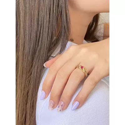Anel De Formatura De Ouro 18k Canadá - Feminino