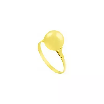Anel De Ouro 18k Bola de 9,8 milímetros - 102785 - Fábrica do Ouro ®️