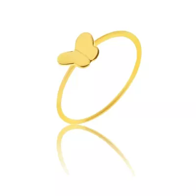 Anel De Ouro 18k Borboleta - 101828 - Fábrica do Ouro ®️