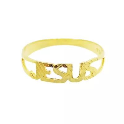 Anel De Ouro 18k Jesus