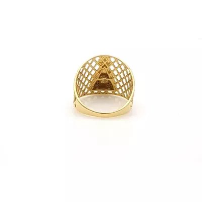 Anel De Ouro 18k Nossa Senhora Da Aparecida Gradeado