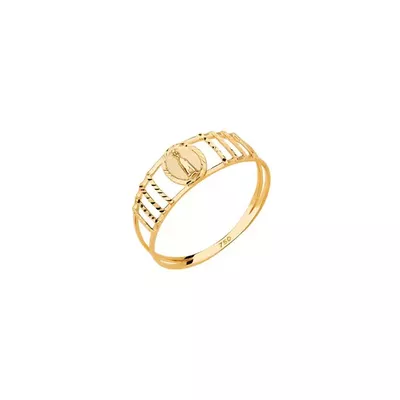 Anel De Ouro 18k Nossa Senhora De Fátima - 101896 - Fábrica do Ouro ®️