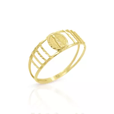 Anel De Ouro 18k Nossa Senhora De Fátima