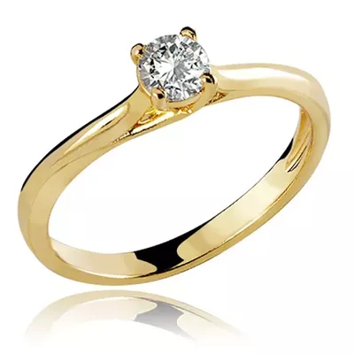 Anel De Ouro 18k Solitário Com Zircônia - 101265 - Fábrica do Ouro ®️