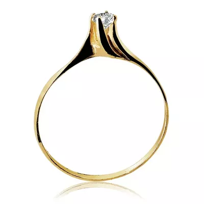 Anel De Ouro 18k Solitário Com Zircônia De 2,5 Milímetros