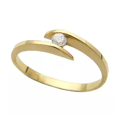 Anel De Ouro 18k Solitário Wonderful Com Diamante De 10 Pontos - 10000... - Fábrica do Ouro ®️