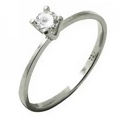 Anel De Ouro Branco 18k Solitário Beautiful Com Diamante De 10 Pontos ... - Fábrica do Ouro ®️