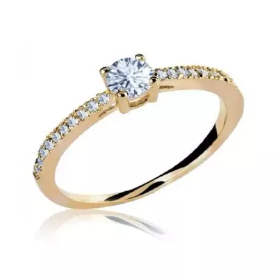 Anel Solitário de Ouro 18k Rainha - 103548 - Fábrica do Ouro ®️