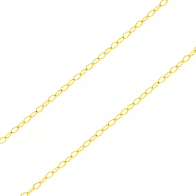 Corrente De Ouro 18k Elo Americano De 0,5mm Com 40cm - 101858 - Fábrica do Ouro ®️