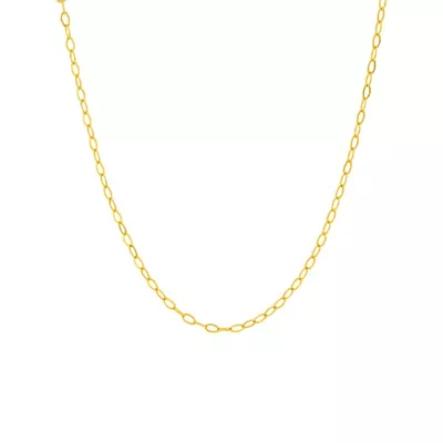 Corrente De Ouro 18k Elo Americano De 0,5mm Com 40cm
