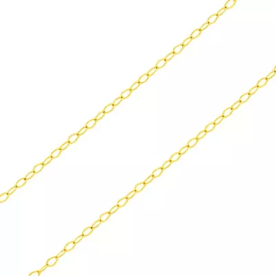 Corrente De Ouro 18k Elo Americano De 0,5mm Com 60cm - 101861 - Fábrica do Ouro ®️