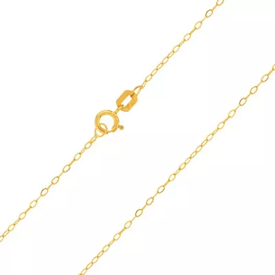Corrente De Ouro 18k Elo Americano De 0,5mm Com 60cm