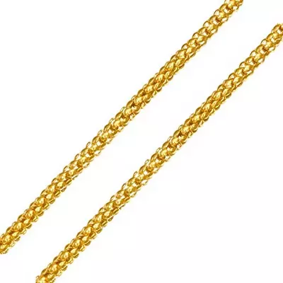 Corrente De Ouro 18k Espiga De 2,0mm Com 50cm - 100925 - Fábrica do Ouro ®️