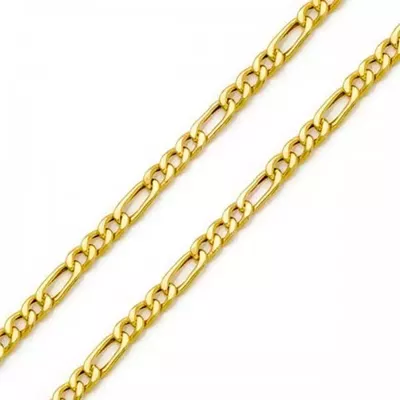 Corrente De Ouro 18k Groumet 3x1 De 4,5mm Com 50cm - 100480 - Fábrica do Ouro ®️