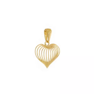 Pingente De Ouro 18k Coração em Harmonia - 103704 - Fábrica do Ouro ®️
