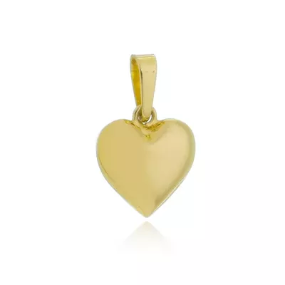Pingente De Ouro 18k Coração Grande e Liso - 102822 - Fábrica do Ouro ®️