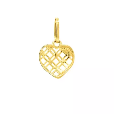 Pingente de Ouro 18k Coração Vazado - 103681 - Fábrica do Ouro ®️