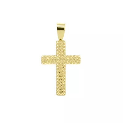 Pingente De Ouro 18k Cruz Diamantada G - 103292 - Fábrica do Ouro ®️